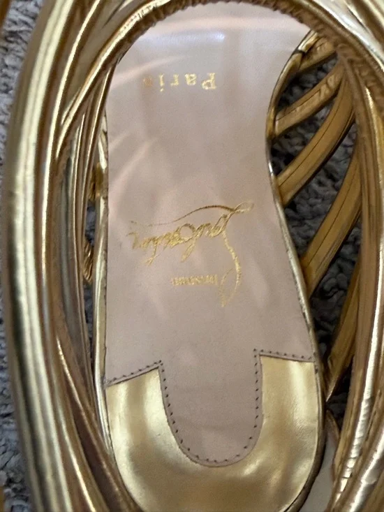 Christian Louboutin Gold Gladiator Sandals - Women - Picture 3 of 7